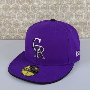 New Mens Fitted New era Colorado Rockies Cap Hat Size ((7⅜))